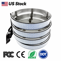 Kingshowstar US Stock 4pcs 10 Row Outside Wheel Lights Pure White Off-Road Accessories 12V 10 Row Wheel Lights Kit for Trucks