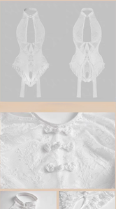 Nouvelle lingerie <span class=keywords><strong>de</strong></span> style Cheongsam 2026 |   Chemise <span class=keywords><strong>de</strong></span> nuit sexy en dentelle transparente, style babydoll Pure Desire <span class=keywords><strong>avec</strong></span> design vintage à boutons - Product Image 4