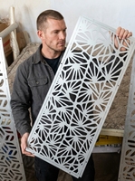 Panneau de façade perforé en aluminium découpé au laser CNC, motif personnalisé, plaque de revêtement mural en aluminium ajourée