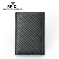 Dompet Pria RFID Kapasitas Besar Motif Lipat Bergaris untuk E-commerce Lintas Batas, Multi-kartu untuk Pria