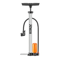 Pompe à air pour vélo, manomètre universel pour véhicules électriques, voitures, pompe haute pression en acier inoxydable 160PSL, fonctionnement manuel