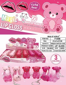 Anahtarlık dudak çamur 6 renkler mat dudak kremi ayı şekli ruj uzun ömürlü tavşan makyaj yapışmaz fincan ruj kızlar için - Product Image 6