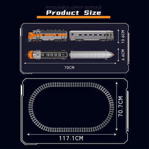 Stampo re 12018S World Railway Series ~ USAEMD F7 treno mattoncini modello giocattoli MOC elettrico RC ferroviario Set di blocchi di costruzione - Product Image 5