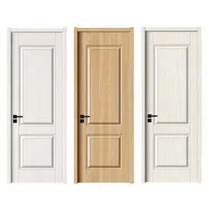 First Class MDF Solid Wood Internal Doors Top Quality Melamine Hotel Door Soundproof House Interior Wooden Doors For Bedroom