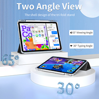 Dos transparent amovible en PC dur avec étui porte-crayon pour iPad Air 11 pouces M3 M2(2025/2024)