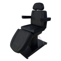 Lit de beauté électrique en cuir PU noir, inclinable, pour soins esthétiques, lit pour extensions de cils, fauteuil facial électrique pour salon de beauté