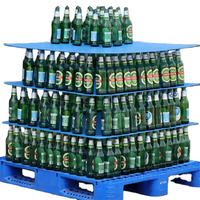 Plaque de séparation en plastique PP cannelé pour bouteilles de bière 1200x1000mm avec côtés scellés, coins arrondis, étanche et découpable