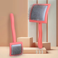 Brosse de toilettage pour animaux, éliminateur de poils, brosse à picots longs professionnelle en bois sur mesure, brosse à poils pour chiens et chats, peigne en acier inoxydable HW