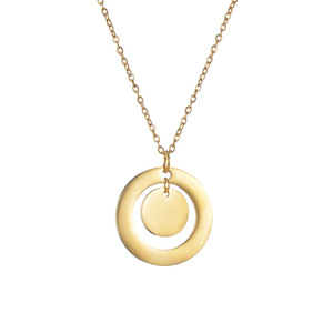 Custom Initial <strong>Necklace</strong> 316 Stainless Steel Round Disk Blank <strong>Necklace</strong> Dainty <strong>Coin</strong> Chain Jewelry Women - Product Image 6