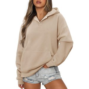 Sudadera con Capucha para Mujer FOXA, Sudadera de Manga Larga con Bolsillo Tipo Canguro, Sudadera Básica de Felpa - Product Image 5
