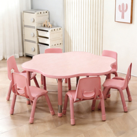 Ensemble table et chaise réglables en hauteur pour enfants, mobilier de maternelle et d'école maternelle, table d'activités pour garderie et salle de jeux