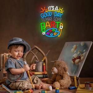 <span class=keywords><strong>C</strong></span>'<span class=keywords><strong>est</strong></span> un <span class=keywords><strong>bon</strong></span> jour pour faire de l'art, enseigne au néon « Make Some Art », enseigne au néon pour la décoration murale, enseignes lumineuses au néon LED - Product Image 6