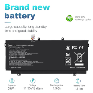 SHO3XL 57.9Wh Laptop Battery Replacement Wholesale Bulk for <b>HP</b> Spectre x360 13-AC 13-W CE RoHS Tier 1 Cobalt Cell - Product Image 3
