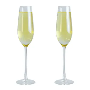 200ml logotipo personalizado boda champán flautas vidrio champán flauta copas para boda fiesta