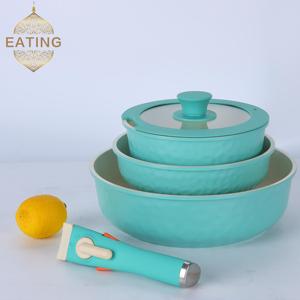 Batterie de cuisine élégante en céramique, ensemble de casseroles et poêles, batterie de cuisine à induction antiadhésive et non toxique - Product Image 5
