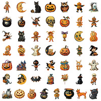 50 Pegatinas Personalizadas de Halloween para Botellas de Agua, Teléfonos Móviles, Computadoras, Patinetas, Pegatinas Decorativas Impermeables