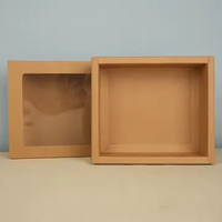 Tiroirs d'emballage Boîtes en papier escamotables Boîtes cadeaux coulissantes à tiroir pliable Boîte à tiroir en papier kraft de luxe personnalisée avec fenêtre transparente