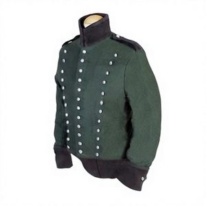Chaqueta Acolchada de Lana para Hombre, Cuello Alto, Botones al Frente, Túnica Acolchada, Logotipo Personalizado Bordado, Ropa de Abrigo de Invierno - Product Image 3