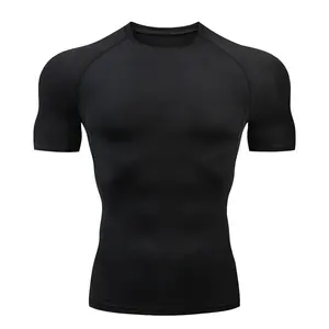 Camiseta de Compresión de Manga Corta para Hombre, Cuello Redondo, Ajuste Delgado, Secado Rápido, para Verano, Ropa Deportiva para Gimnasio, Ciclismo y Running - Product Image 6