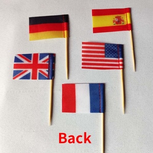 Banderitas Personalizadas Desechables <span class=keywords><strong>de</strong></span> Tela <span class=keywords><strong>de</strong></span> Poliéster para Decoración <span class=keywords><strong>de</strong></span> Cócteles, Cupcakes, Palillos, Banderas <span class=keywords><strong>de</strong></span> EE. UU. y Francia - Product Image 4
