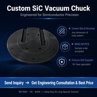 Support de wafer semi-conducteur de haute précision en carbure de silicium (SiC) pour ventouse sous vide