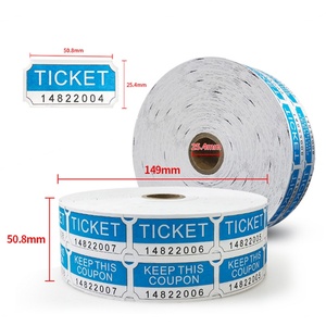 Boletos de Rifa Personalizados de 65 mm x 156 mm, Rollos de Boletos de Lotería con Diseño Colorido y Logotipo - Product Image 5