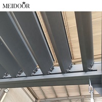 Meidoor Pergola Bioclimatique Manuelle à Manivelle 3x3, Abri de Jardin et Pavillon Abordable, Pergola à Lames Orientables en Aluminium pour Extérieur