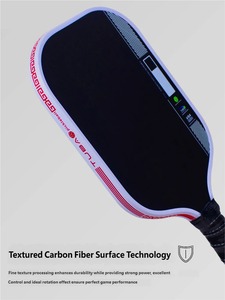 Raquette de pickleball en fibre de carbone T700 de quatrième génération, noyau en mousse texturée mate, construction monobloc pressée à chaud, poids de 230 g - Product Image 2