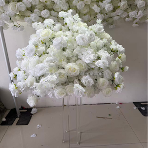 Nuova Collezione: Lussuosa Sfera di Rose Bianche Artificiali 5D in Seta di Alta Qualità, Grande 80cm, per Centrotavola e Decorazioni Nuziali - Product Image 2