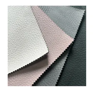 Leather feeling and looking polyester sofa upholstery fabric popular high quality sofa fabric