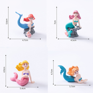 Mode chaude sirène résine artisanat Aquarium Micro océan animaux paysage dessin animé Figures bricolage PVC Figurine ornements - Product Image 6