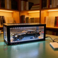 Boîtes en PMMA anti-poussière personnalisées, rectangulaires, échelles 1/18, 1/24, 1/32, 1/64, vitrines en acrylique pour modèles de voitures avec bande LED cachée