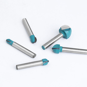 Ensemble de 5 fraises à fond rond de 6 mm pour machines à bois, fraises multifonctions à tête sphérique - Product Image 1