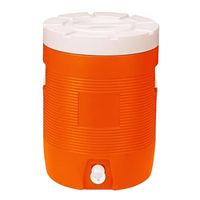 Glacière en plastique ronde de 28 L pour la pêche en plein air, boîte à boissons avec robinet, glacière à glace, coffre, logo personnalisé