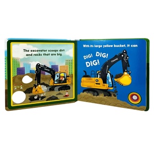 Livre sonore interactif tactile pour enfants : patchs sensoriels texturés avec bruits de pelle, <span class=keywords><strong>camion</strong></span> <span class=keywords><strong>benne</strong></span> et bulldozer - Product Image 3