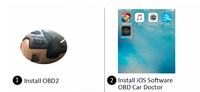Lector de Códigos OBD2 Inalámbrico WIFI ELM327 V1.5, Escáner OBD de 16 Pines, Comprobador de Batería, Compatible con iOS y Android en Inglés