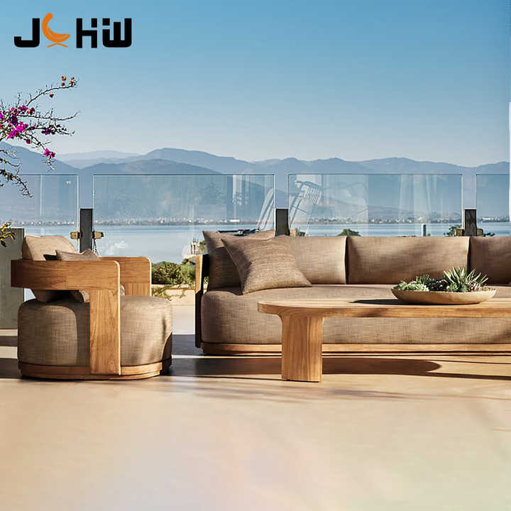 Luxury Teak Wood Outdoor Furniture Garden Sofa Set Teak Hotel Patio