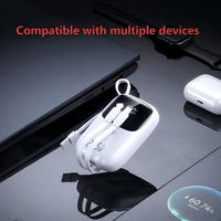 Banco de Energía Portátil Mini de 10000 mAh, Cable USB Tipo C, Carga Rápida PD20W, Ultra Delgado de PVC, Ideal para Viajes
