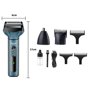 Machine à raser multifonctionnelle Rasoir multifonction <span class=keywords><strong>Kemei</strong></span> KM-1434 Rasoir 3 en 1 Rasoir pour le nez Rasoir pour la <span class=keywords><strong>barbe</strong></span> <span class=keywords><strong>Tondeuse</strong></span> - Product Image 2