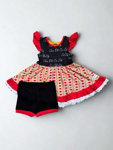 Ropa Infantil Personalizada para el Regreso a Clases, Conjuntos de Niña con Estampado de Manzana <span class=keywords><strong>ABC</strong></span>, Ropa para Bebés Niñas, Boutique Infantil - Product Image 1