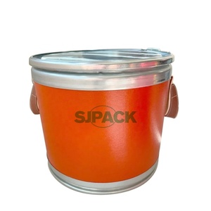 Contenedor de Almacenamiento de Lujo con Revestimiento de Cuero y Fibra - Tambor de Almacenamiento Inspirado en un Tambor de Almacenamiento Tradicional con Asa de Tela para Decoración y Organización del Hogar - Product Image 1