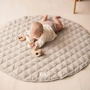 Foldable Round Shape Baby Children Infant Toddlers Crawling Mat Kids Room Baby Down Feather Filled Paly Mat