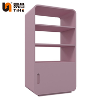 Présentoir de Magasin de Vêtements Rose à 3 Niveaux en MDF Démontable, Prix de Gros, Couleur Personnalisable, Logo, Service OEM, Chine