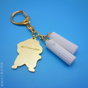 Porte-clés en métal Anime personnalisé en alliage de zinc, figurine peinte, cadeau, article promotionnel pour entreprise, couleur or - Product Image 3