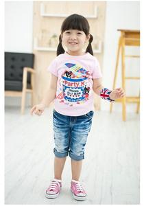 Camiseta Informal de Manga Corta con Estampado de Dibujos Animados para Niñas, Venta al por Mayor en Línea, de un Proveedor Chino - Product Image 5