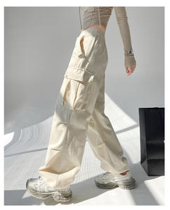 <span class=keywords><strong>กางเกง</strong></span>คาร์โก้สำหรับผู้หญิง<span class=keywords><strong>กางเกง</strong></span>เอวสูงแบบลำลองมีกระเป๋า4ช่อง - Product Image 4