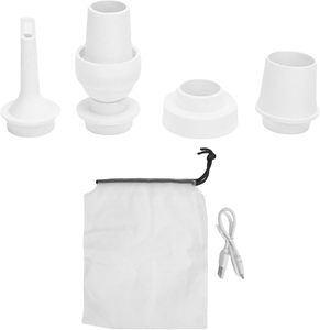 Pompa d'Aria Portatile Elettrica Ricaricabile con Gonfiaggio Rapido, 5 Ugelli e Luce Integrata per Tende, Materassi e <span class=keywords><strong>Anelli</strong></span> da Nuoto - Product Image 2