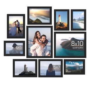 Cadres photo <span class=keywords><strong>collage</strong></span>, lot de 10, ensemble de cadres photo, décoration murale, affichage sur table, plusieurs tailles, galerie de <span class=keywords><strong>photos</strong></span> murale - Product Image 2