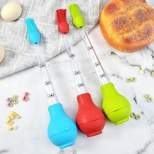 Bomba de Silicona para Sazonar, Tubo Dosificador de Aceite, Juego de Cucharas para Sazonar con Cepillo de Limpieza - Product Image 1