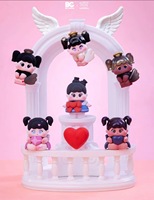 Authentique QOQO Cupid's Signal Mini Bean Blind Bag Figurine d'art mignonne Ornement de bureau Jouet de collection Cadeau d'anniversaire pour filles